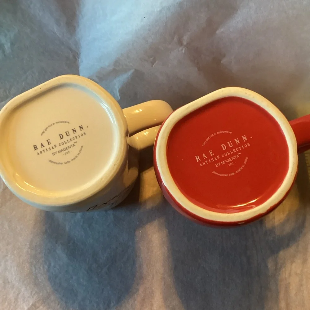 Rae Dunn Holiday Mugs - set of 2